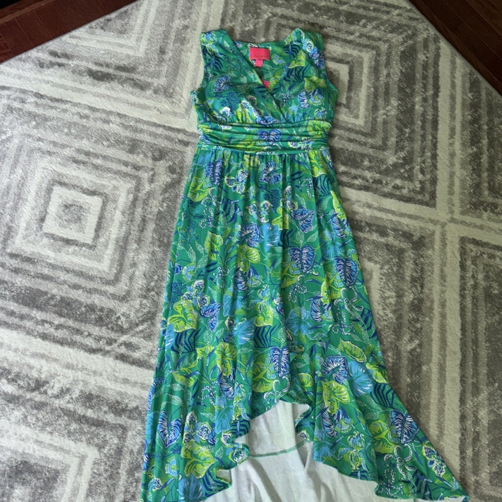 NWT Lilly Pulitzer Sleeveless Moana Wrap High Low Maxi Dress Botanical size S - Picture 7 of 9